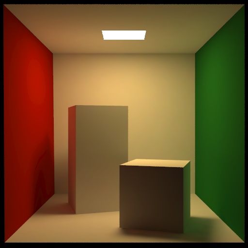 a box with a red, tan and green wall