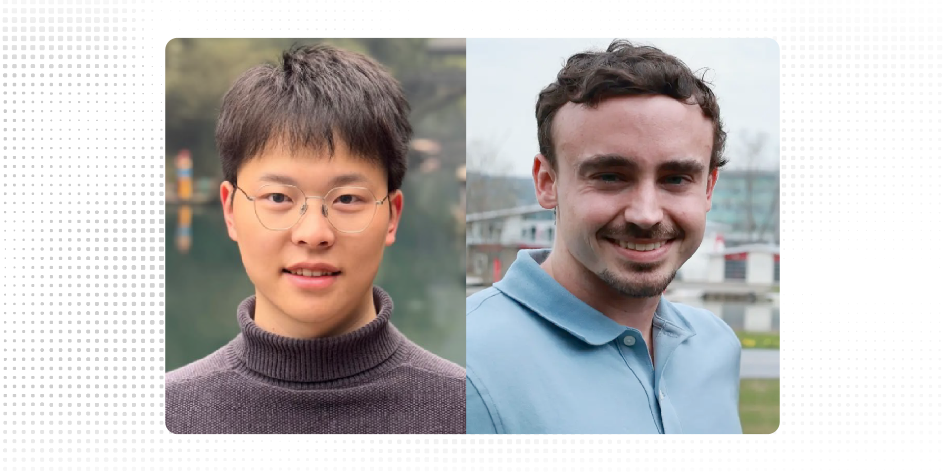 Color photos of 2 men.