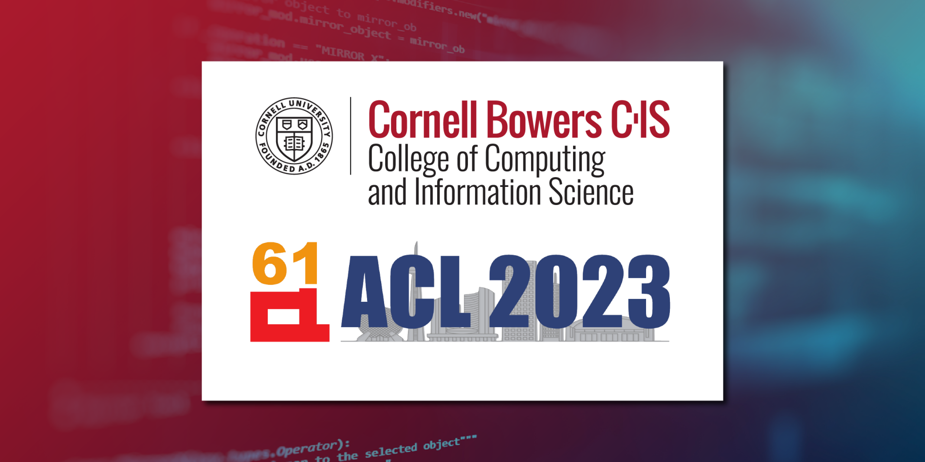Bowers CIS research shines at ACL 2023