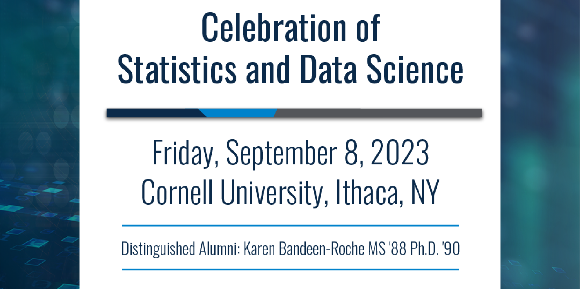 6th Celebration of Statistics and Data Science scheduled for September 8