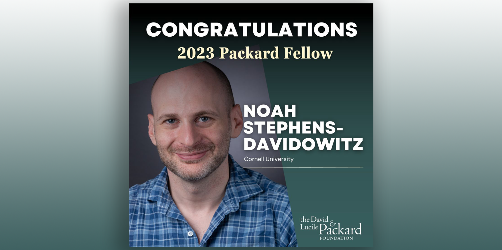 Stephens-Davidowitz named Packard Fellow