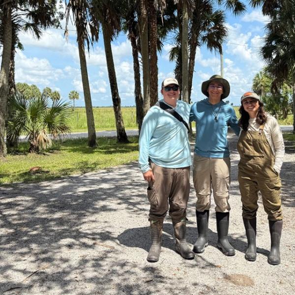 Provided With support from Cornell Atkinson, students conducted fieldwork at an experimental cattle ranch in Florida, studying how plant structures influence methane transport and how deep soil layers affect methane production.