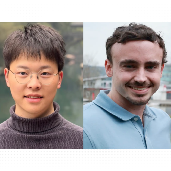 Color photos of 2 men.