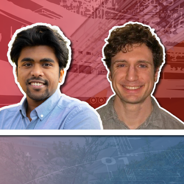 Collage of potraits of Saikat Dutta and Kevin Ellis