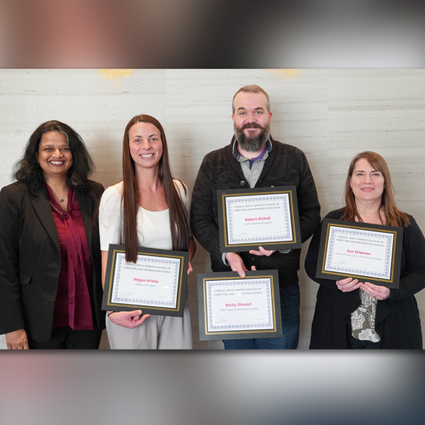 Cornell Bowers CIS honors exceptional staff with inaugural awards